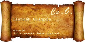Csermák Olimpia névjegykártya